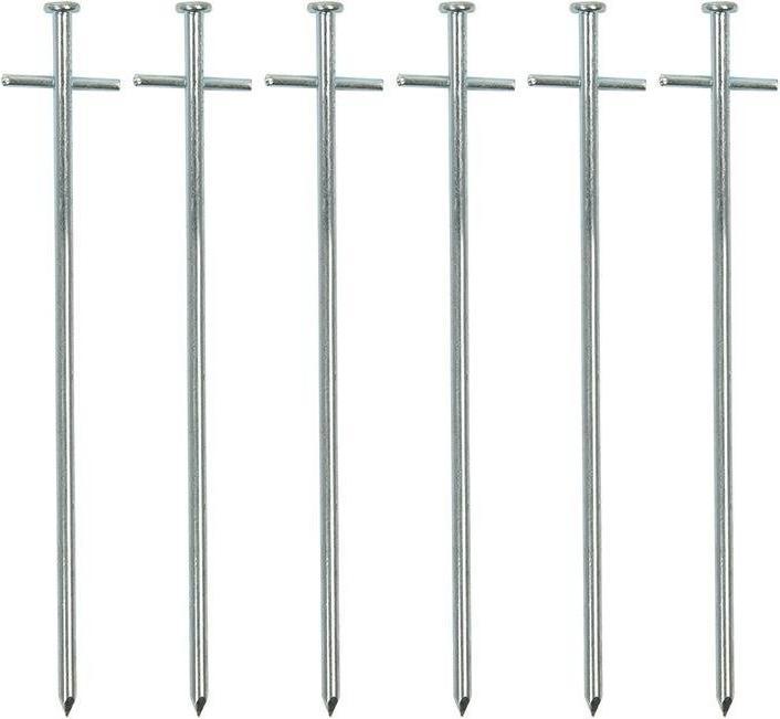 Immagine prodotto ProPlus Picchetto da roccia 23cm in metallo con perno a croce saldato 6 pezzi in sacchetto