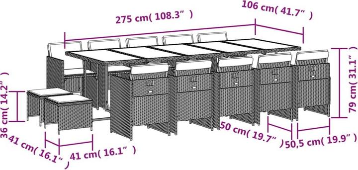 Actual product image vidaXL Kalama (275 cm)