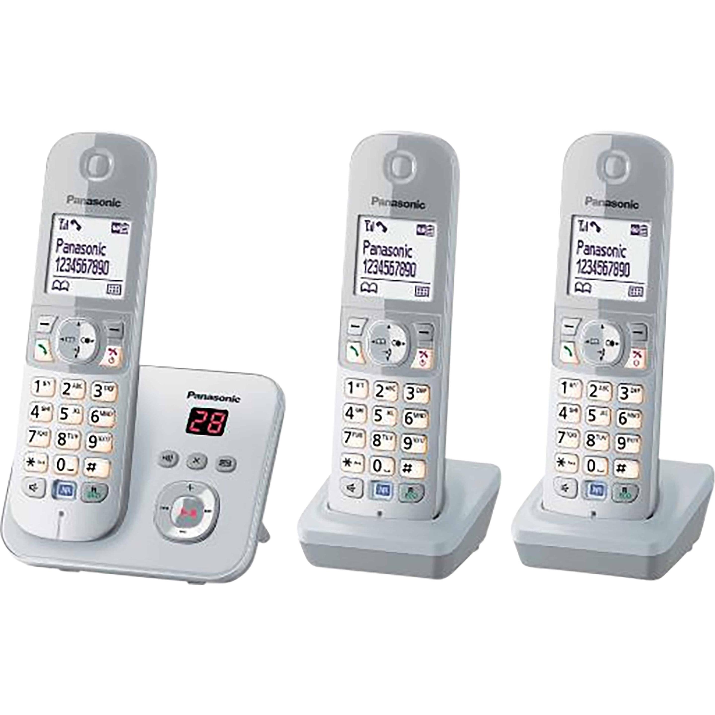 Panasonic KX-TG6823GS, Telefon, Silber, Weiss