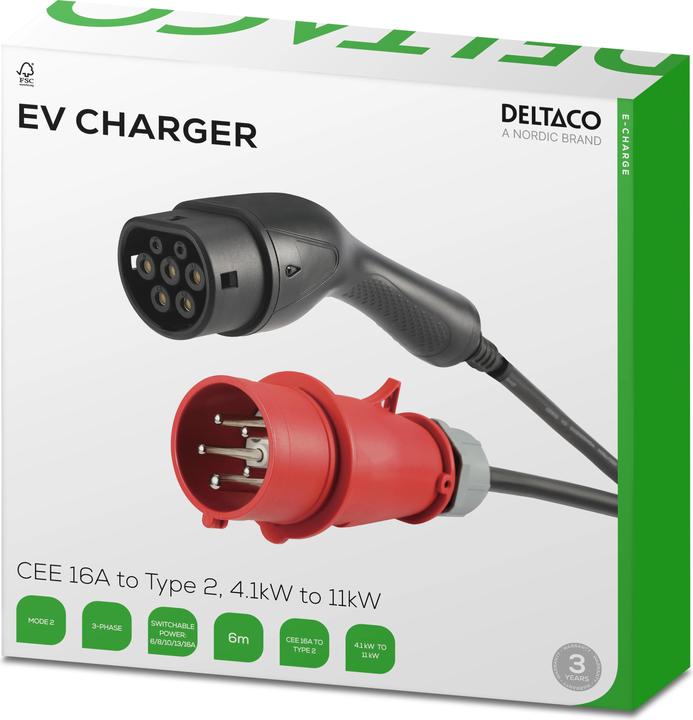 Image du produit Deltaco E-Charge (CEE 16, 11 kW, 16 A, 6 m)