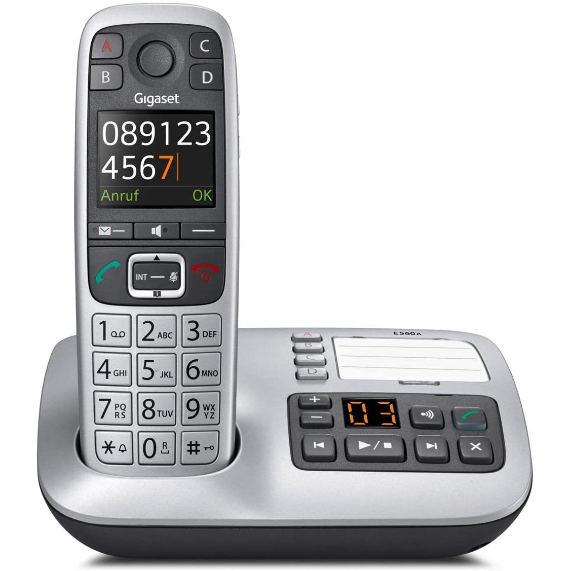 Thumbnail - Gigaset E560A ( DE-Version), Telefon, Schwarz, Silber