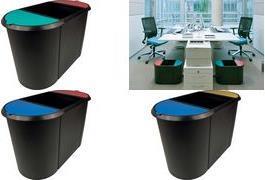 Image du produit Harinacs Corbeille à papier Helit Trio-System (38 l)