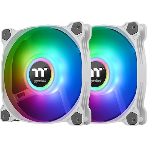 Thermaltake Pure Duo 12 ARGB White (120 mm, 2 x), PC Lüfter, Weiss