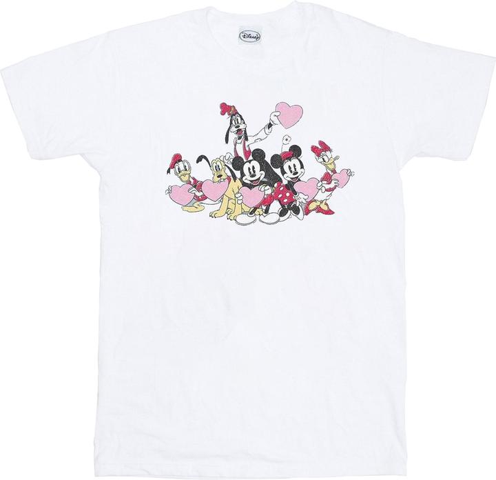 Actual product image Disney Mens Mickey Mouse Love Friends T-Shirt (XXL)