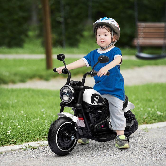 Actual product image Swisshandel24 Elektro-Kindermotorrad, LED-Scheinwerfer, abnehmbare Stützräder, bequemer Sitz, Rot/Schwarz (6 V)