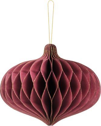 Partydeco Paper honeycomb ornament Oval, deep red, 18x15cm (1 pkt / 1 pc.) (1 Stück)