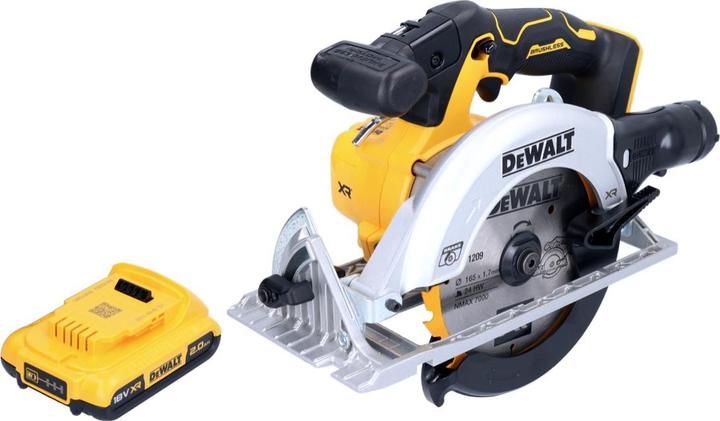 Actual product image DeWalt DCS 565 N cordless circular saw 18 V 165 mm brushless + 1x battery 2.0 Ah - without charger