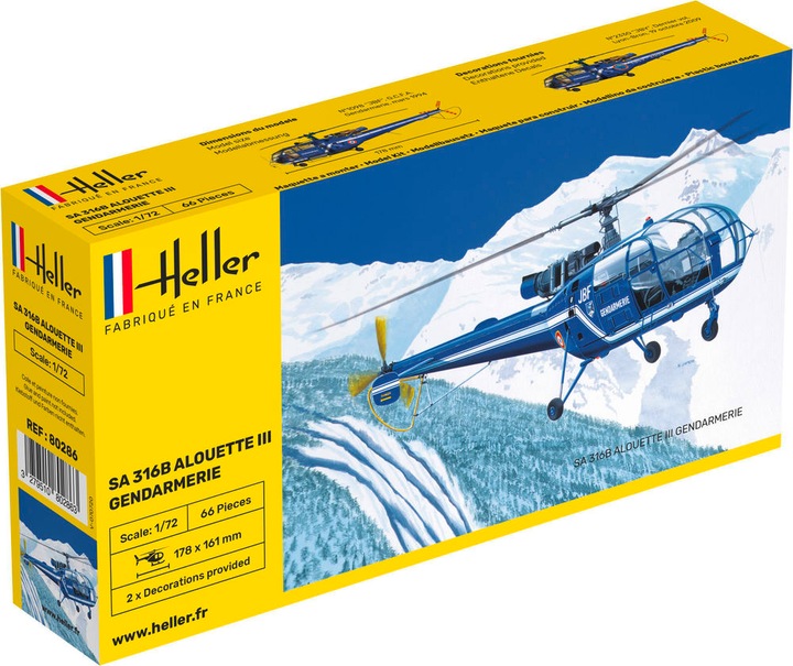 Actual product image Heller SA 316 Alouette III Gendarmerie