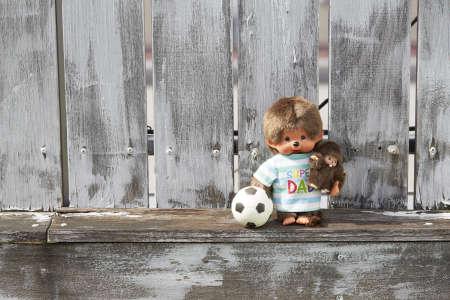 Actual product image Magni Monchhichi Daddy with Child 20cm (20 cm)