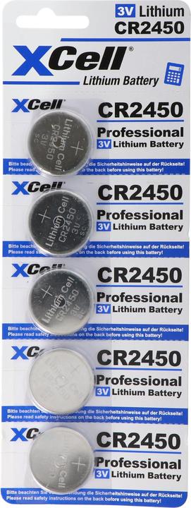 XCell 5er-Sparset Batterie CR2450 (5 pcs., CR2450, 620 mAh)