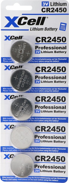 Produktbild XCell 5er-Sparset Batterie CR2450 (5 Stk., CR2450, 620 mAh)