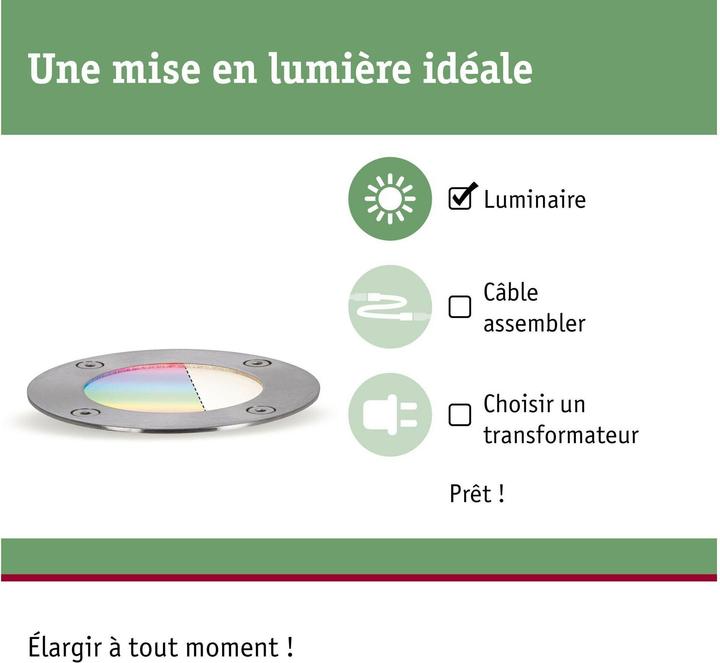 Produktbild Paulmann Outdoor Plug & Shine Bodeneinbauleuchte Zigbee (350 lm, IP65, IP67)