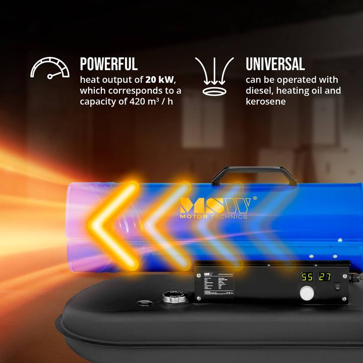 Produktbild MSW Diesel Heizkanone - 20 kW - 19 L ((marketing meta keyword 2)) ((marketing meta keyword 3))