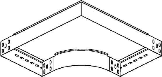 Actual product image Niedax NIE RES 60.150 F Arch 90Â°, 60x152 mm, with unperforated side rails feuerve (6 cm)