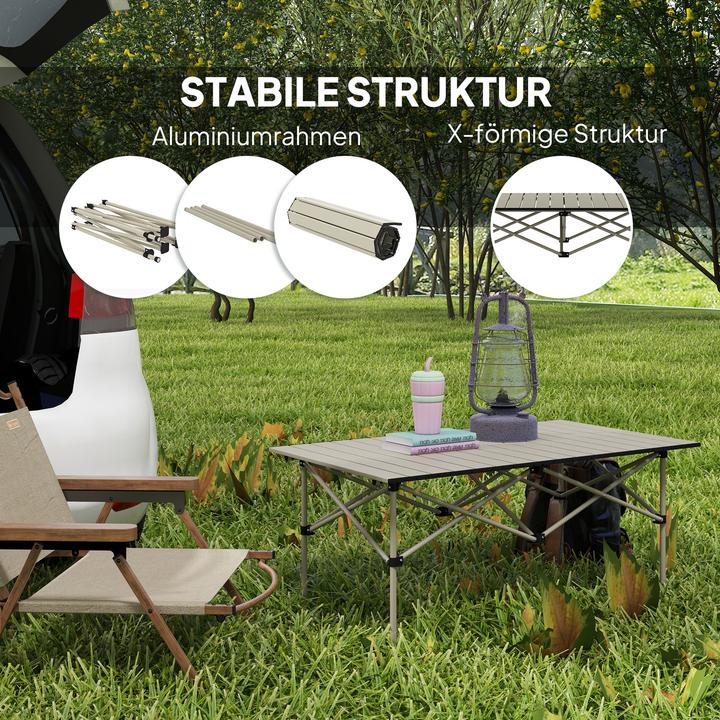 Produktbild Outsunny Campingtisch Aluminium Khaki