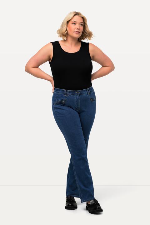Immagine prodotto Ulla Popken Jeans modello Mony con taglio della gamba conico e tasche con zip (56)