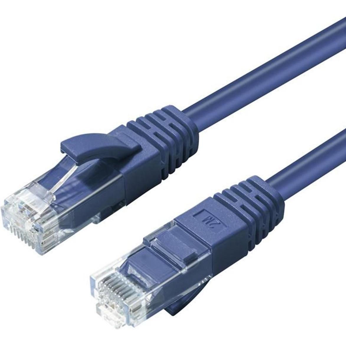 MicroConnect MC-UTP6A075B Netzwerkkabel Blau 7,5 m Cat6a U/UTP (UTP) (U/UTP, CAT6a, 7.50 m), Netzwerkkabel
