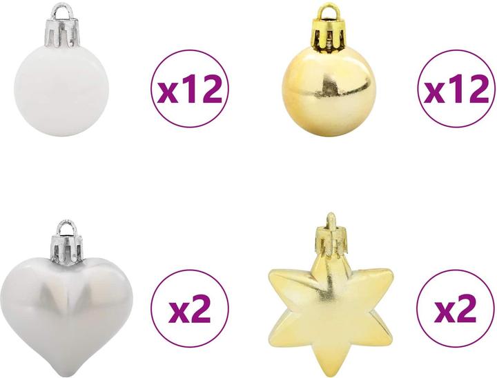 Produktbild vidaXL Weihnachtsornament (40x)