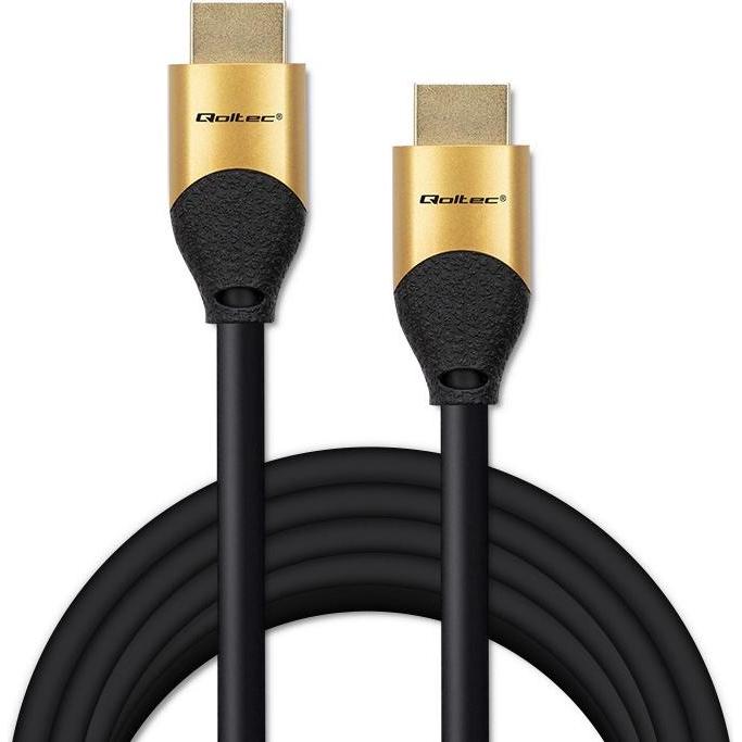 Thumbnail - Qoltec Kabel HDMI v2.1 Ultra high speed 8K 60Hz 26AWG GOLD 5m (5 m, HDMI), Video Kabel