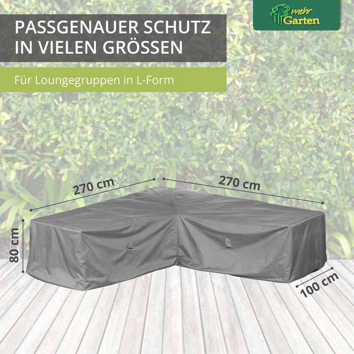 Produktbild Mehr Garten Schutzhülle für Gartenecksofa | 237 x 237 x 80 cm | Polyester gewebt Oxford 600D