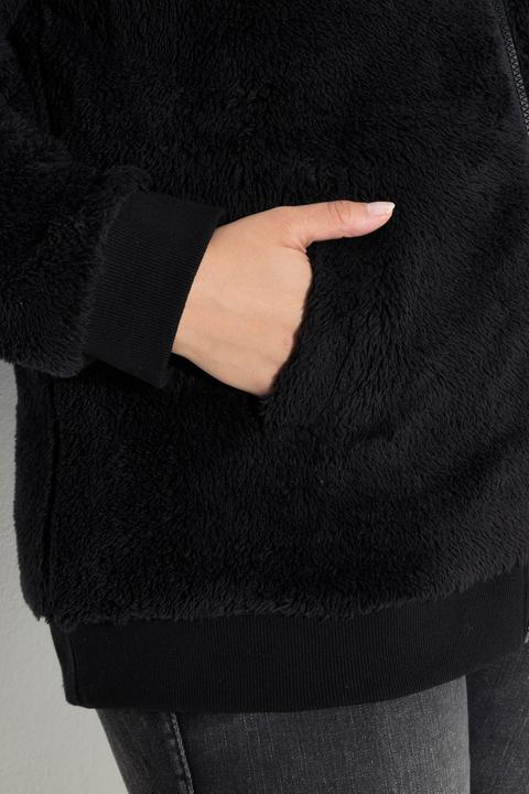 Produktbild Ulla Popken Teddy-Jacke, Kapuze, Langarm, weicher Teddyplüsch (60)