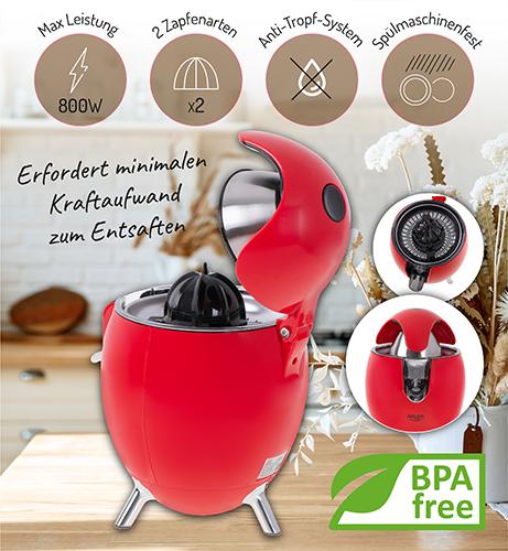 Immagine prodotto Adler AD 4013r pressa elettrica per agrumi Rosso