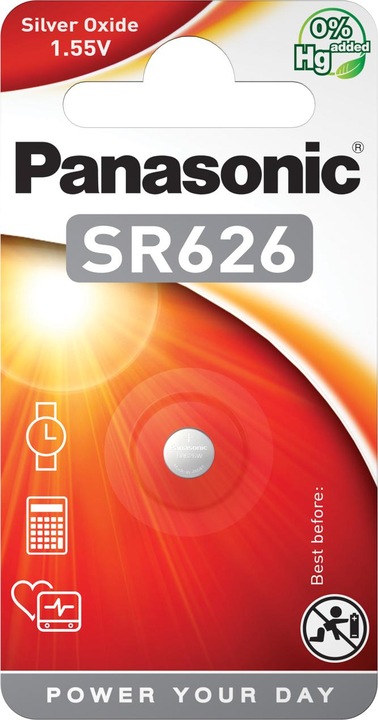 Image du produit Panasonic Oxyde d'argent SR626 (1 pcs, SR66, 28 mAh)
