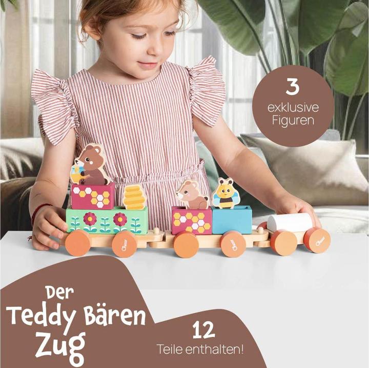 Actual product image Chicco My Wood Friends - Teddy'S Train