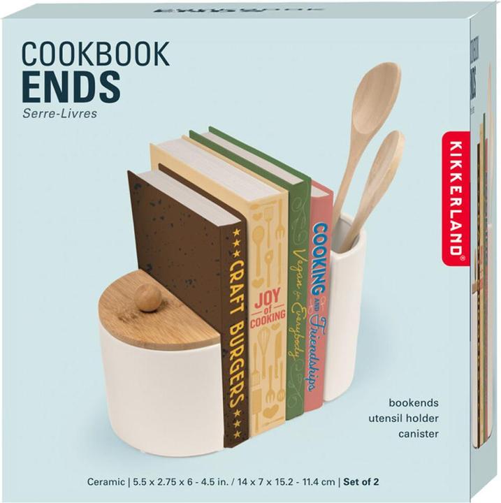 Actual product image Kikkerland Cookbook Ends (15 x 15.50 x 15 cm)