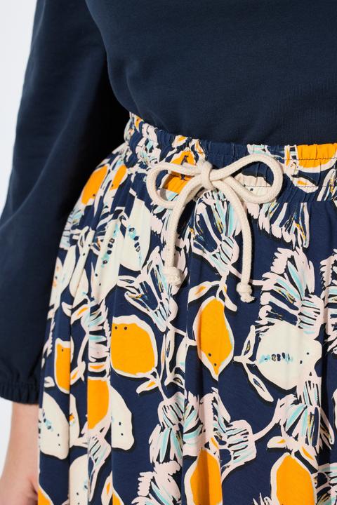 Produktbild Ulla Popken Midirock, Zitronen, Elastikbund, Taschen (60)