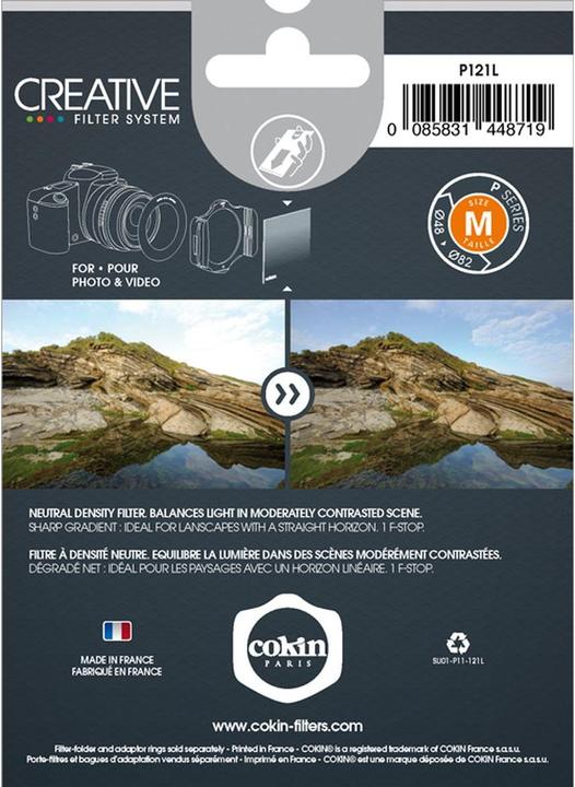 Immagine prodotto Cokin Filtro P121L Corso 2 ND 2 (84 mm, Filtri graduati grigi, 82 mm)