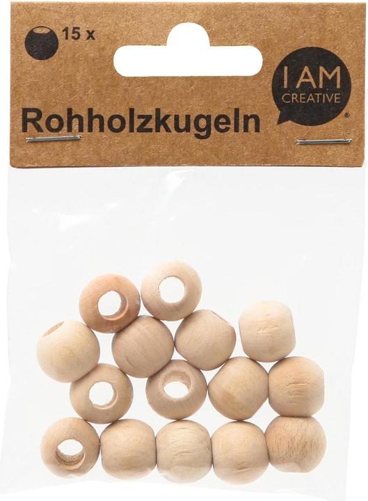 Produktbild I Am Creative Rohholzkugeln, Holzperlen