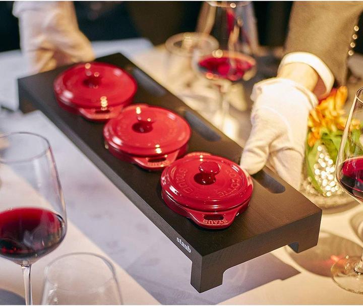 Image du produit Staub Support pour 3 cocottes noir, 42x16cm