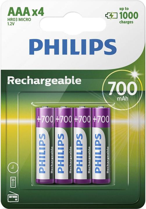 Image du produit Philips Rechargeable (4 pcs, AAA, 700 mAh)