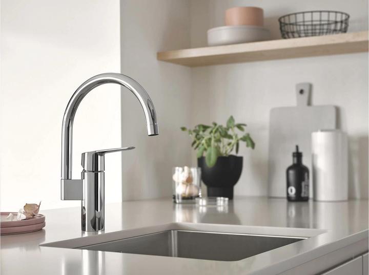 Productafbeelding Grohe Start QuickFix keukenmengkraan, hoge uitloop, draaibaar, chroom