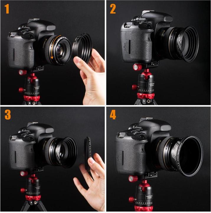 Produktbild K&F Concept 18pcs Filter Ring Adapter Set, Camera Lens Filter Metal Stepping Rings Kit (9pcs Step + 9pcs Step Do (Objektivfilter Adapter)
