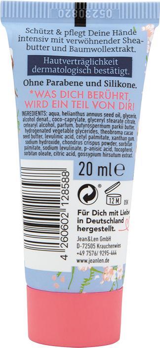 Produktbild Jean & Len Handcrème Baumwolle/Sheabutter Reisegrösse 20 ml (20 ml)