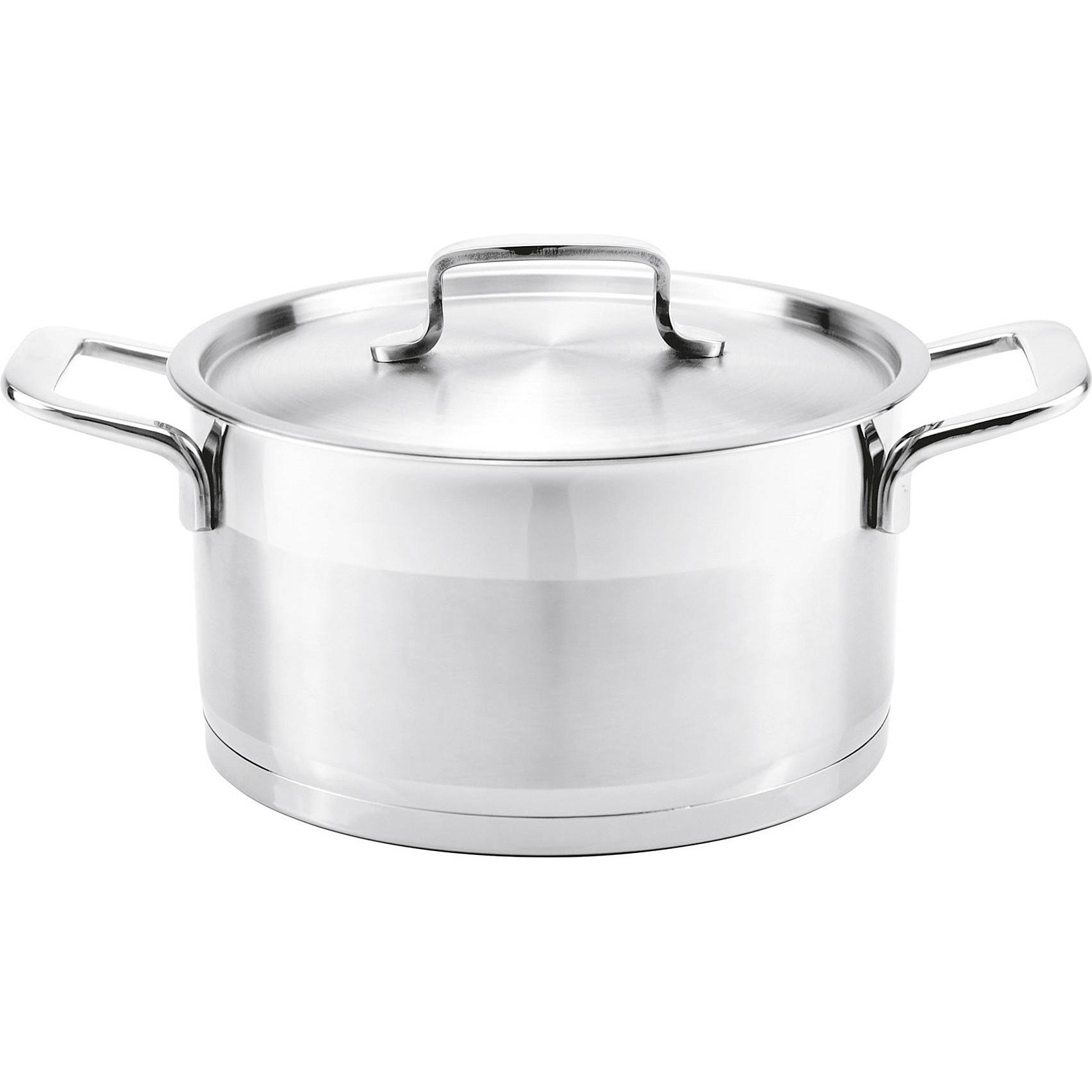 Krüger Bratentopf 'Kreta', Pfanne + Kochtopf, Silber