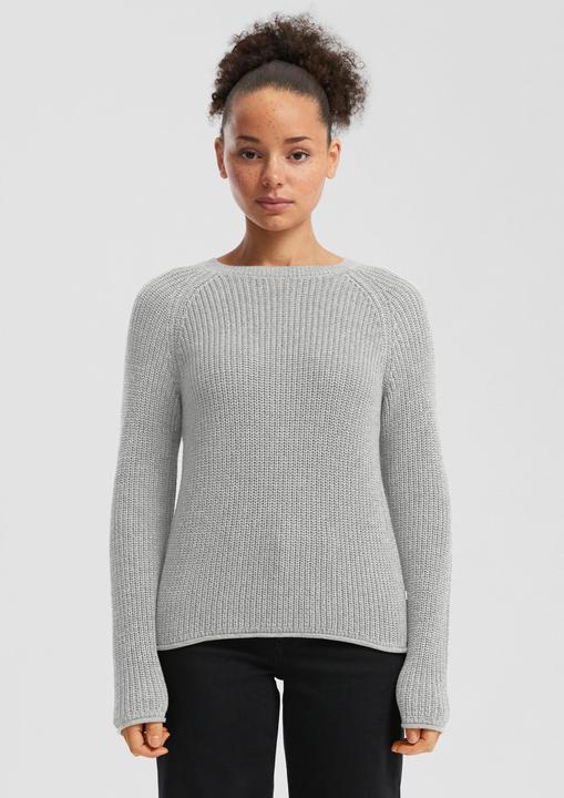 Produktbild s.Oliver Strickpullover Melierter Strickpullover mit Raglanärmeln (L)