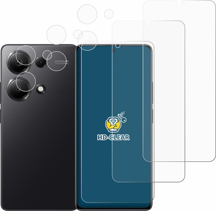 Actual product image BROTECT Screen Protector Clear (6 Piece, Xiaomi Redmi Note 13 Pro 4G)