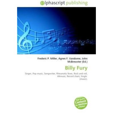 Billy Fury, Fachbücher von Frederic P. Miller, John McBrewster, Agnes F. Vandome