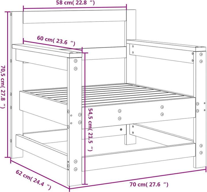 Produktbild vidaXL Gartenstuhl