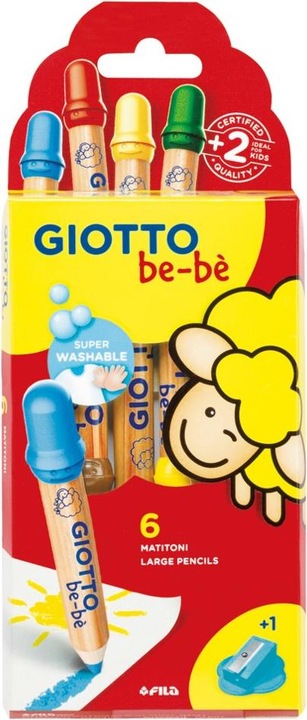 Produktbild Giotto Farbstifte be-bé Jumbo Mehrfarbig (Mehrfarbig, 6 x)