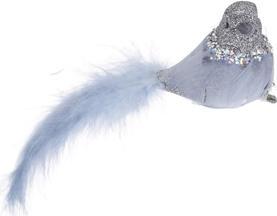 Image du produit H&S Oiseau sur pince 16 cm, set de 2, argenté (2 -pièce)