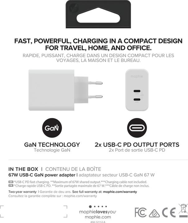 Actual product image Zagg Accessories Wall Adapter (67 W)