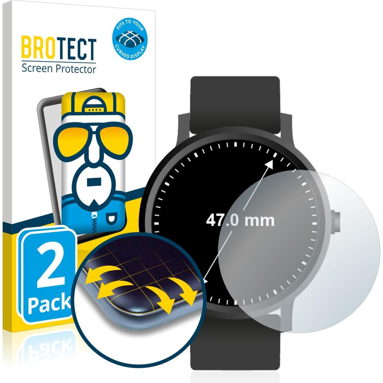 Thumbnail - BROTECT Fullscreen Schutzfolie Displayschutz Folie Klar Transparent, Smartwatch Schutzfolie, Transparent
