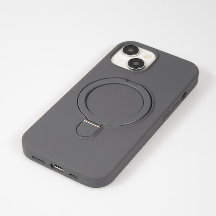 Image du produit PhoneLook Coque Silicone mat MagSafe avec anneau de support (Apple iPhone 15)