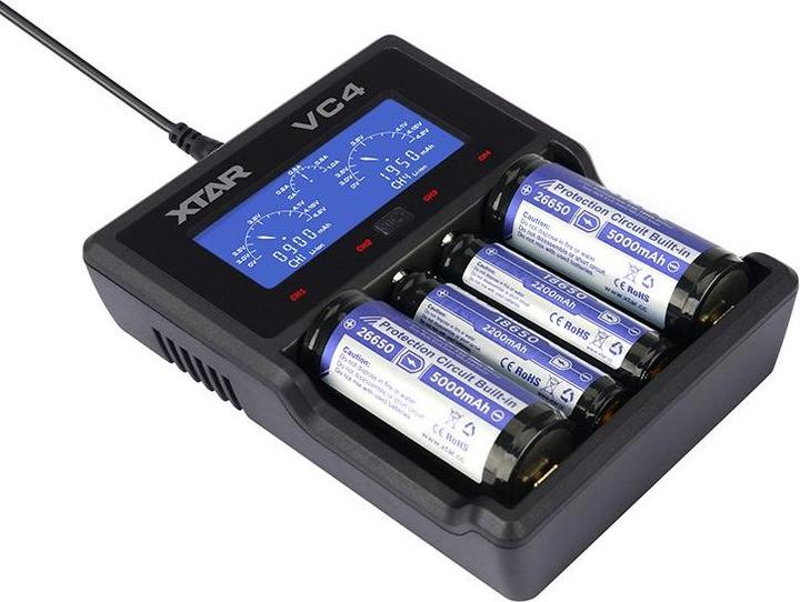 Produktbild Xtar VC4 (1 Stk., C, AAAA, AAA, A, AA, D, Ladegerät ohne Akku)