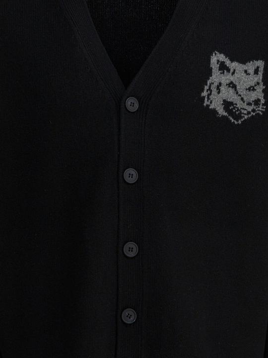 Produktbild Maison Kitsune Fox Head Intarsia Merino Cardigan (M)