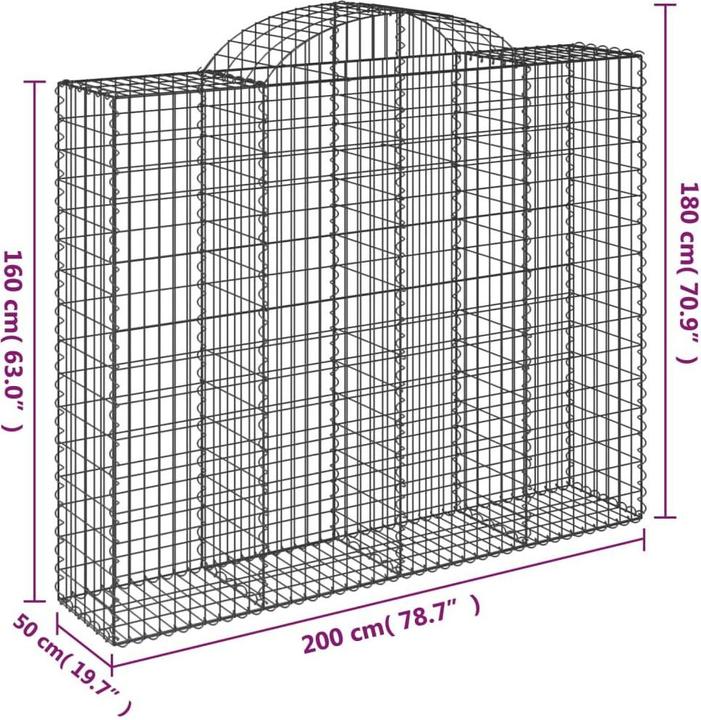 Produktbild vidaXL Gabionenkorb